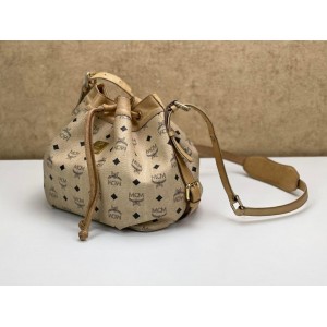 MCM VISETOS DRAWSTRING BUCKET BAG